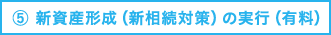 5) 新資産形成（新相続対策）の実行（有料）